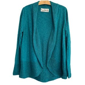 Adventura | Ava Open Front Cardigan | Teal | Size XL